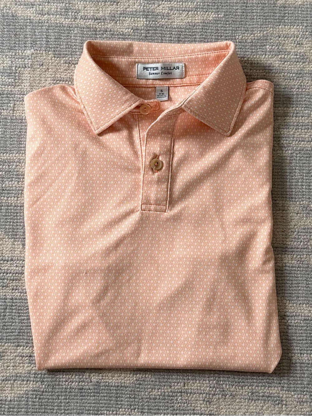 Peter Millar Boy's Peach Polo Shirt - Size S